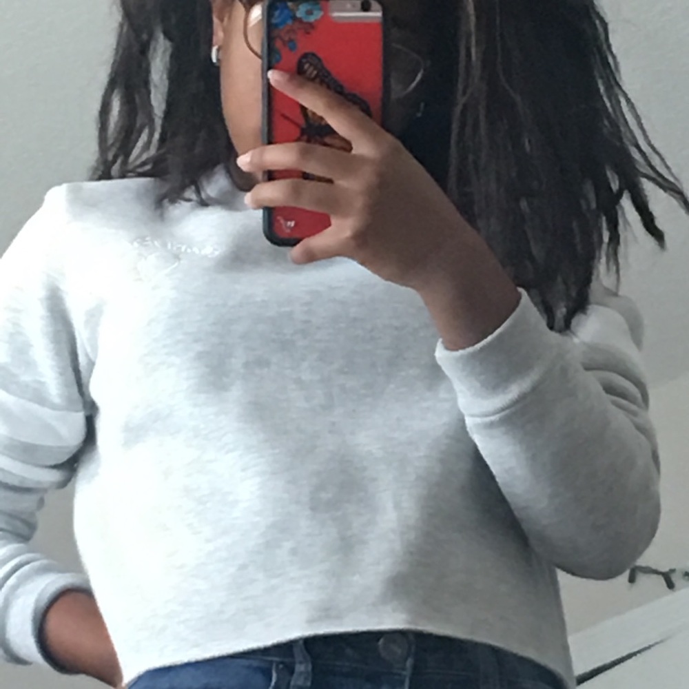 Grey cropped sweatshirt